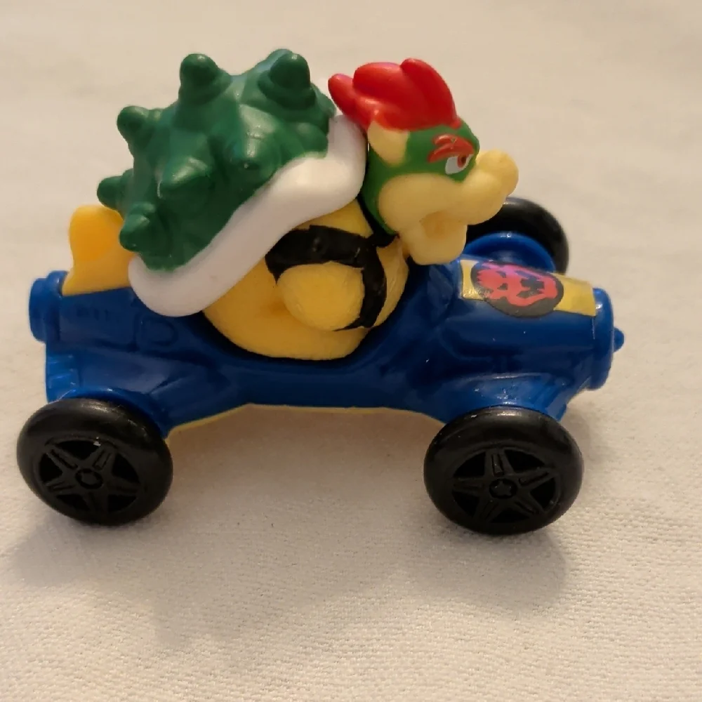 Bowser Super Mario Brothers Blue Racing Car Toy